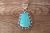 Navajo Jewelry Sterling Silver Turquoise Pendant - Sharon McCarthy