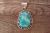 Navajo Jewelry Sterling Silver Turquoise Pendant - Sharon McCarthy