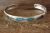 Native Indian Sterling Silver Turquoise Chip Inlay Bracelet by Joleen Yazzie