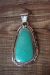 Native American Jewelry Sterling Silver Turquoise Pendant - Yellowhair