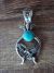 Navajo Indian Sterling Silver Turquoise Eagle Naja Pendant 