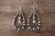 Navajo Indian Hand Beaded Desert Pearl Squash Blossom Earrings by Mariano