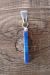 Zuni Sterling Silver Lapis Inlay Vertical Pendant by Roland Natachu