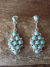 Zuni Indian Jewelry Sterling Silver Turquoise Post Earrings! Signed!