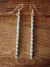 Native American Sterling Silver Turquoise Dangle Earrings! Zuni Indian