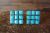 Zuni Indian Jewelry Sterling Silver Turquoise Inlay Square Post Earrings