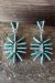 Native American Sterling Silver Turquoise Post Earrings! Zuni Indian