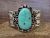 Navajo Indian Nickel Silver & Turquoise Cuff Bracelet by Cleveland