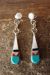 Zuni Sterling Silver Turquoise Multistone Inlay Post Earrings 