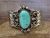 Navajo Indian Nickel Silver & Turquoise Cuff Bracelet by Cleveland