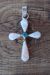 Zuni Sterling Silver Opal Cross Pendant - Jonathan Shack 