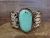 Navajo Indian Nickel Silver & Turquoise Cuff Bracelet by Cleveland