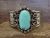 Navajo Indian Nickel Silver & Turquoise Cuff Bracelet by Cleveland