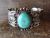 Navajo Indian Nickel Silver Turquoise Bracelet by Jackie Cleveland