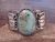 Navajo Indian Nickel Silver & Turquoise Cuff Bracelet by Cleveland