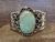 Navajo Indian Nickel Silver & Turquoise Cuff Bracelet by Cleveland