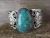 Navajo Indian Nickel Silver Turquoise Bracelet by Jackie Cleveland