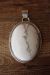 Navajo Indian Jewelry Sterling Silver White Howlite Pendant!  Begaye