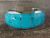 Navajo Indian Nickel Silver Turquoise Inlay Bracelet by PJ