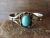 Navajo Indian Nickel Silver Turquoise Bracelet by Tolta