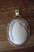 Navajo Indian Jewelry Sterling Silver White Howlite Pendant!  Begaye