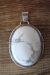 Navajo Indian Jewelry Sterling Silver White Howlite Pendant!  Begaye