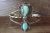 Native American Jewelry Nickel Silver Turquoise 2 Stone Bracelet by Bobby Cleveland