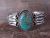 Navajo Indian Nickel Silver Turquoise Bracelet by Jackie Cleveland