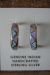 Zuni Indian Jewelry Opal Inlay Half Hoop Earrings! Tina Gasper