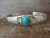 Navajo Indian Sterling Silver Floral Turquoise Bracelet by Belin