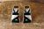 Zuni Sterling Silver Jet Multistone Inlay Post Earrings! 