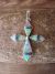 Zuni Indian Jewelry Sterling Silver Opal Inlay Cross Pendant Jonathan Shack 