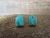 Navajo Indian Sterling Silver Turquoise Post Earrings by Tsosie