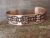 Navajo Indian Hand Stamped Copper Bracelet Signed by Bill