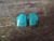 Navajo Indian Sterling Silver Turquoise Post Earrings by Tsosie