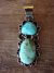 Native American Jewelry Nickel Silver Turquoise Pendant by Jackie Cleveland!