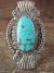 Navajo Indian Sterling Silver Turquoise Ring by Jimison - Size 6