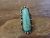 Navajo Indian Nickel Silver Turquoise Ring by Cleveland - Size 10