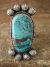 Navajo Indian Sterling Silver Turquoise Ring by Cayatineto - Size 6.5