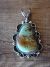 Native American Jewelry Nickel Silver Turquoise Pendant by Jackie Cleveland!