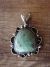 Native American Jewelry Nickel Silver Turquoise Pendant by Jackie Cleveland!