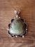 Native American Jewelry Nickel Silver Turquoise Pendant by Jackie Cleveland!