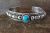 Navajo Indian Jewelry Sterling Silver Turquoise Bracelet by Thomas Charley! 