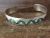 Native Indian Sterling Silver Turquoise Chip Inlay Bracelet by Joleen Yazzie