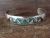 Native Indian Sterling Silver Turquoise Chip Inlay Bracelet by Joleen Yazzie