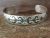 Native Indian Sterling Silver Turquoise Chip Inlay Bracelet by Joleen Yazzie