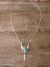 Navajo Sterling Silver Turquoise Feather Link Necklace by Rita Largo