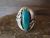 Navajo Indian Sterling Silver Turquoise Ring Signed Darrell Morgan - Size 10