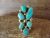 Navajo Indian Sterling Silver Cluster Turquoise Ring  by Begay - Size 8