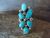 Navajo Indian Sterling Silver Cluster Turquoise Ring  by Begay - Size 9